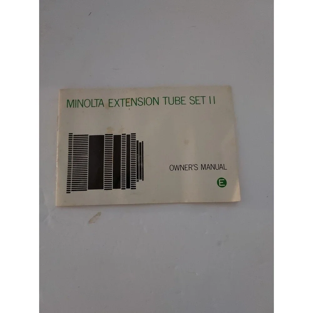 Vintage Minolta Camera Lens Extension Tube II SET 8321 - Original Box and manual